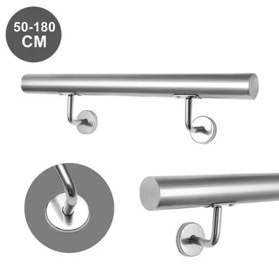 Produktbild von Balkonhandrail 180 cm Met Aluminium Wandhouder & Montage Binnen & Außen