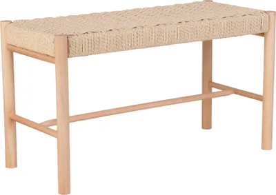 Image de Sitzbank >Abano< in Beige, Massivholz - 80x45x35cm (BxHxT)
