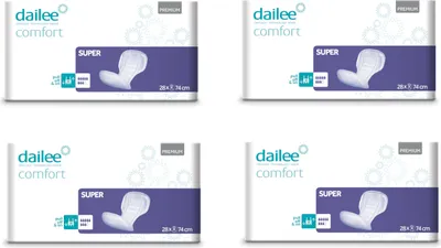 Produktbild von 4x28 Dailee Comfort Premium Super 74x37cm Formatvorlage, 8 Tropfen
