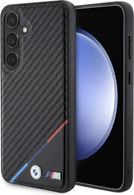 Produktbild von Pouzdro Bmw Carbon Tricolor Line Magsafe Na Samsung Galaxy S24 - Czarne