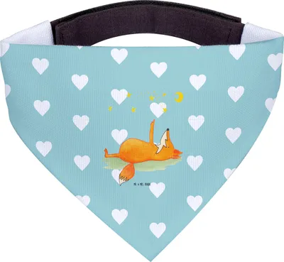 Produktbild von Mr. & Mrs. Panda Hunde Halstuch Fuchs Sterne - Türkis Pastell - Geschenk, Hundehalstuch, Hund, Romantik, Tuch, Schal Für, Mond, Spruch Positiv, Sternengucker