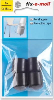 Produktbild von Rohrkappen rund 18mm schwarz fix-o-moll