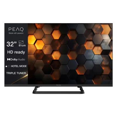 Produktbild von PEAQ Fernseher 32 Zoll Flat LED TV in schwarz, HD-Ready, Format 16:9 (kein Smart-TV)