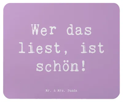 Produktbild von Mr. & Mrs. Panda Mouse Pad Spruch Freude Schön - Lavendeltraum - Geschenk, Zitat, Einzigartigkeit, Mousepad, Gefühl, Mauspad, Selbstbewusstsein, Motivation, Lächeln