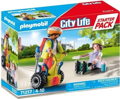 Immagine prodotto di PLAYMOBIL City Action Soccorritore con gyropode, Starter Pack, 34 pezzi, multicolore, dai 4 anni in su