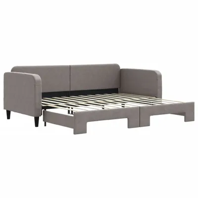 Immagine prodotto di vidaXL Divano letto estraibile Taupe 90x200 cm Tessuto