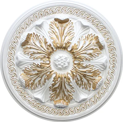Produktbild von 1 Deckenrosette | Innendekor | Stuck | EPS | Nachbildung | 470x470mm | R-8.gold
