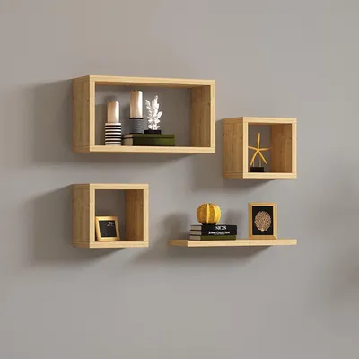 Immagine prodotto di Subbiano - Mensola, 24x15x44h cm Marrone Rovere, 4 Ripiani