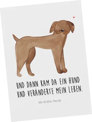 Produktbild von Mr. & Mrs. Panda Postkarte Hund Dogge - Weiß - Geschenk, Ansichtskarten, Süß, Ansichtskarte, Hunde, Grußkarte, Herz, Deutsche, Fotokarte, Postkarten, Sprüche