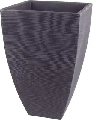 Produktbild von Pflanzkübel aus Kunststoff – 60 cm hoch, 40 x 40 cm, Rillenoptik