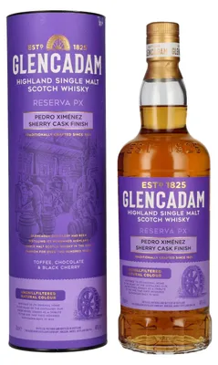 Image de Glencadam Reserva PX Sherry Cask Finish 46% Vol. 0,7l en boîte cadeau