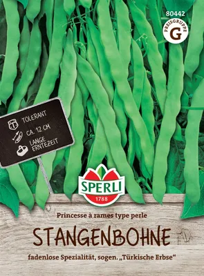 Produktbild von SPERLI Stangenbohnensamen Princesse à rames type perle Phaseolus vulgaris 13-18 Stangen
