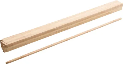 Image de SucceBuy Piquets en bois, 25 pièces, 17,53x12,7x1219,2 mm Piquets en bois avec pointe pointue, poteaux de clôture en sapin pour clôtures boueuses, délimitations de jardin et marquage de limites de propriété
