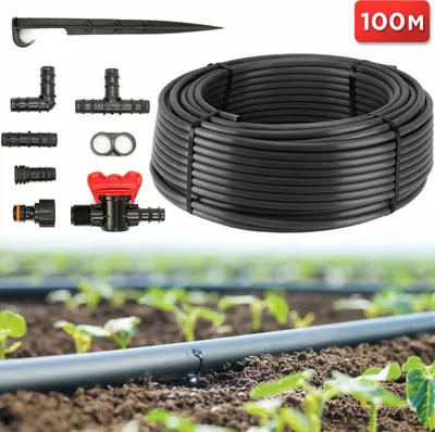 Produktbild von Tropfrohr 16 mm mit Druckkompensation Gartenschlauch 100m Tropfbewässerung