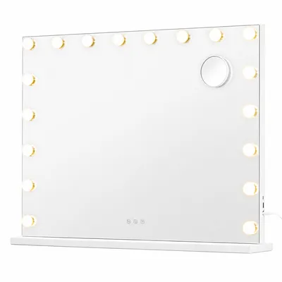 Produktbild von SONGMICS Schminkspiegel mit Beleuchtung Tischspiegel für Schminktisch 62 x 80 x 5,7 cm Weiß