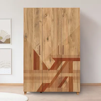 Obrázek produktu pro Skye Decor, Leva Hedera Flow, Kleiderschrank, Atlantic Kiefer, 100 % MELAMINBESCHICHTETE SPANPLATTEN, 120 x 48 x 189 cm