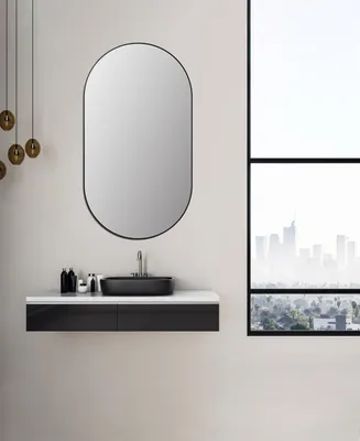 Obrázek produktu pro Talos Picasso design zrcadlo černé 50 x 90 cm - hliníkový rám pro nadčasovou atmosféru