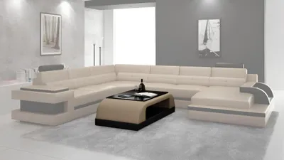 Immagine prodotto di Soggiorno moderno di design divano ad angolo mobili divano ad angolo divano in pelle divano imbottito divano a U