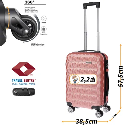 Produktbild von Koffer Handgepäck Trolley Handgepäckkoffer Reiskoffer Hartschale Bordgepäck Leicht