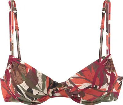 Produktbild von LASCANA Bügel-Bikini-Top Ava rot bedruckt Größe 44 Cup E
