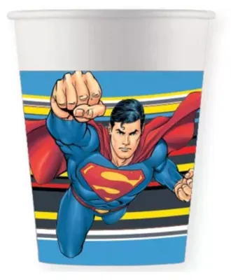 Produktbild von "Superman Krypton" Partydeko Artikel Variante: 8 Becher | 200ml Papier