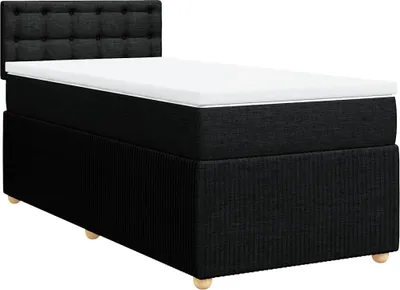 Produktbild von vidaXL Boxspringbett mit Matratze Schwarz 100x200 cm Stoff