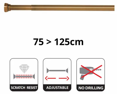 Produktbild von Spirella Duschvorhangstange - ausziehbar 75/125cm - Aluminium