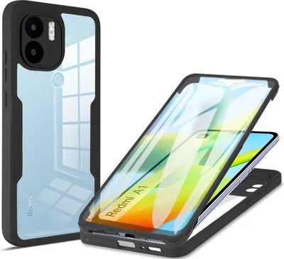 A phone case is shown, with one case displayed on the left and another case with a phone inside shown on the right.