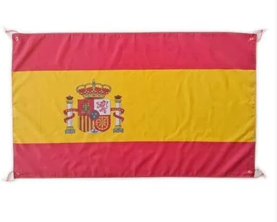 Produktbild von Große spanische Flagge für Balkon 150 x 90 cm mit Ösen und Kabelbindern
