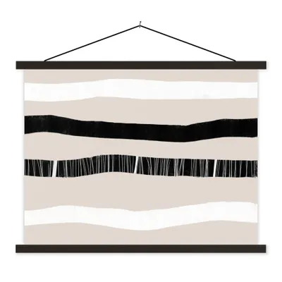 Produktbild von MuchoWow® Textilposter Linie - Pastell - Minimalismus - Muster 150x113 cm mit schwarzem Rahmen - Wohnzimmer