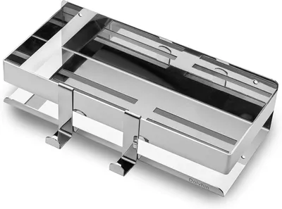 Produktbild von Bohrlose Duschablage – Edelstahl-Duschregal inklusive 2 Haken – Duschkorb-Organizer – Selbstklebender Shampoonhalter für die Dusche – Badezimmer-Aufbewahrungsregal