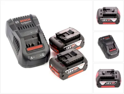 Produktbild von Bosch Starter Set 2 x GBA 18V 6.0Ah Akku + Ladegerät GAL 1880 CV Professional