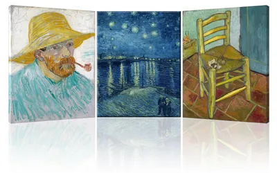 Productafbeelding van Solidchoice - Set van 3 Abstracte Canvas Schilderijen