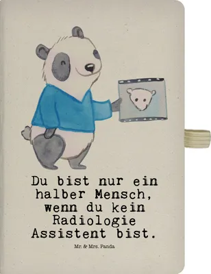 Produktbild von Mr. & Mrs. Panda Tagebuch Radiologie Assistent Herz - Transparent - Geschenk, Adressbuch, Kladde, Journal, Skizzenbuch, notizbuch