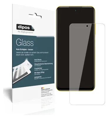Produktbild von 2x Schutzfolie für Poco M3 Pro - Anti-Shock 9H Folie dipos Glass Kunststoffglas