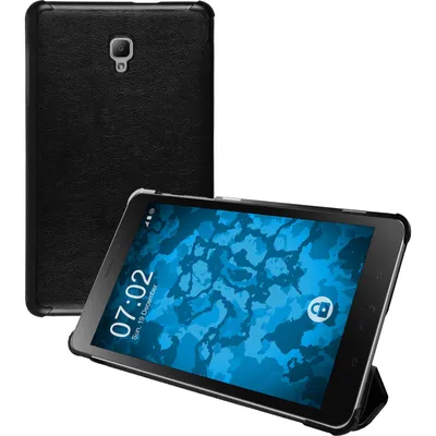 Produktbild von PhoneNatic Kunst-Lederhülle kompatibel mit Samsung Galaxy Tab A 8.0 2017 T380/5 - Tri-Fold schwarz Cover