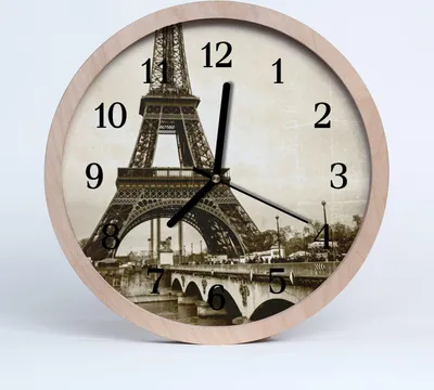 Produktbild von Holzuhr 30fi cm wanduhr - Paris Stadt