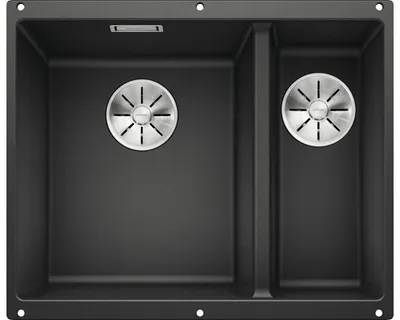 Image de Blanco SUBLINE 340/160-U 555 x 460 mm anthracite 523548 1 évier Sans égouttoir Avec bac à  Cuve à gauche