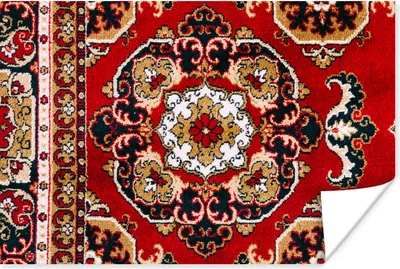 Produktbild von MuchoWow® Poster Persischer Teppich - Teppiche - Rot 60x40 cm - Schlafzimmerdekoration