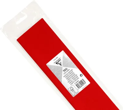 Produktbild von Clairefontaine 10x Krepppapier, Blisterpackung 1 Blatt 2,50x0,50m Rot 95106C