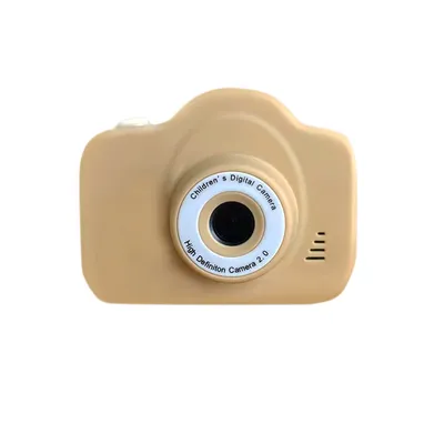 Imagen del producto de Cámara mini-DSLR, reproductor de música MP3, pantalla de 2,0 pulgadas, enfoque automático, juguete de dibujos animados, para niños, color amarillo claro