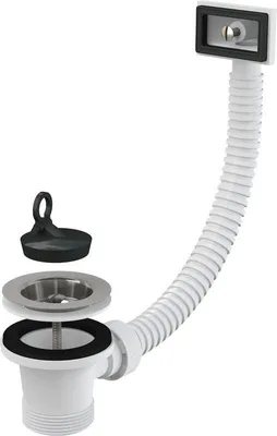 Obrázok produktu pre Alcadrain Ablaufventil für Spülbecken 6/4" mit einem Edelstahlgitter DN70 und Flexiüberlauf