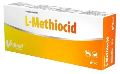 Productafbeelding van VetFood L-Methiocid supports the urinary system of dogs and cats 60 capsules