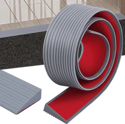 Immagine prodotto di Rampa per porte – Rampa per sedie a rotelle – Sottopasso per gradini – Nastro antiscivolo autoadesivo – 100 x 55 x 16 cm – Grigio