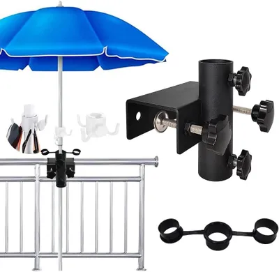 Immagine prodotto di Supporto per ombrellone da balcone con sistema di fissaggio regolabile