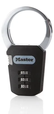 Produktbild von Master Lock 1550EURDCOL Zahlenschloss mit Karabinerhaken, Zufällige Farbe, 7,1 x 8,4 x 1,2 cm
