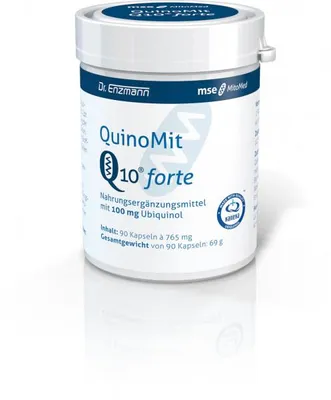 Produktbild von Dr. Enzmann QuinoMit Q10® forte 100 mg Ubiquinol - 90 hochdosierte Kapseln - MSE