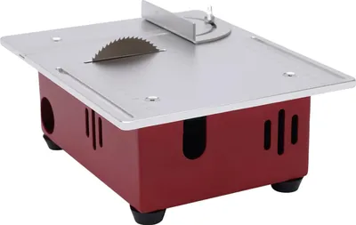 Image de Mini scie circulaire, moteur sans balais, 7 vitesses, rouge