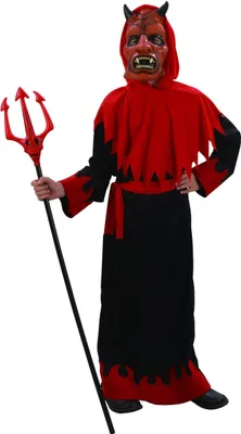 Immagine prodotto di Costume da diavolo scuro per bambino rosso-nero - 134/140 (10-12 anni)