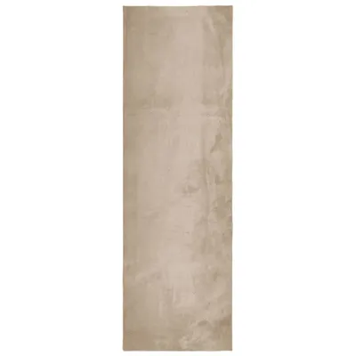 Produktbild von Teppich HUARTE Kurzflor Weich und Waschbar Sandfarben 80x250 cm